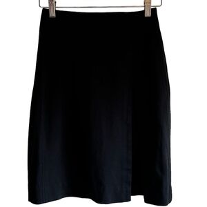Babaton stretch pencil skirt with front slit black size 2 excellent condition